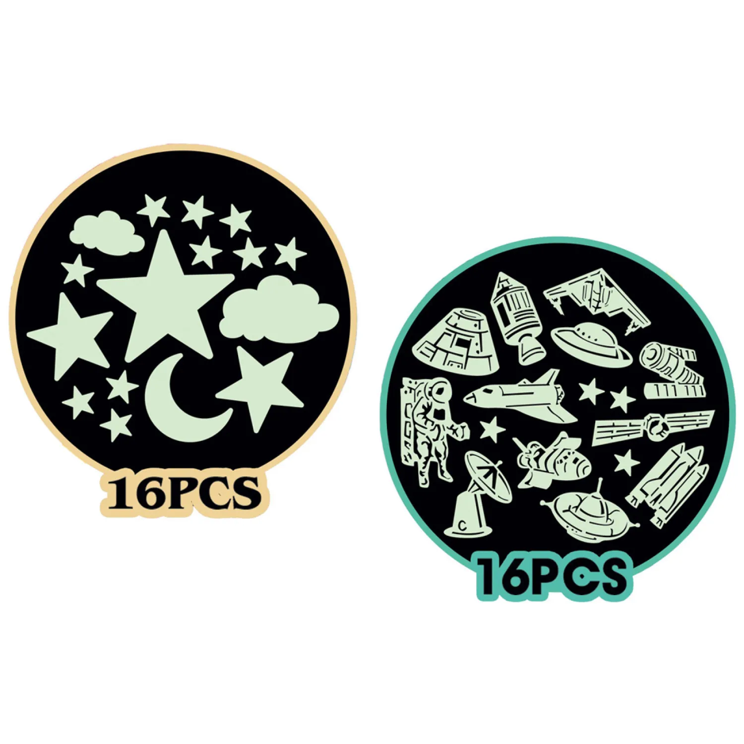 Glow in the Dark Set Ruimte, 16dlg.> Best