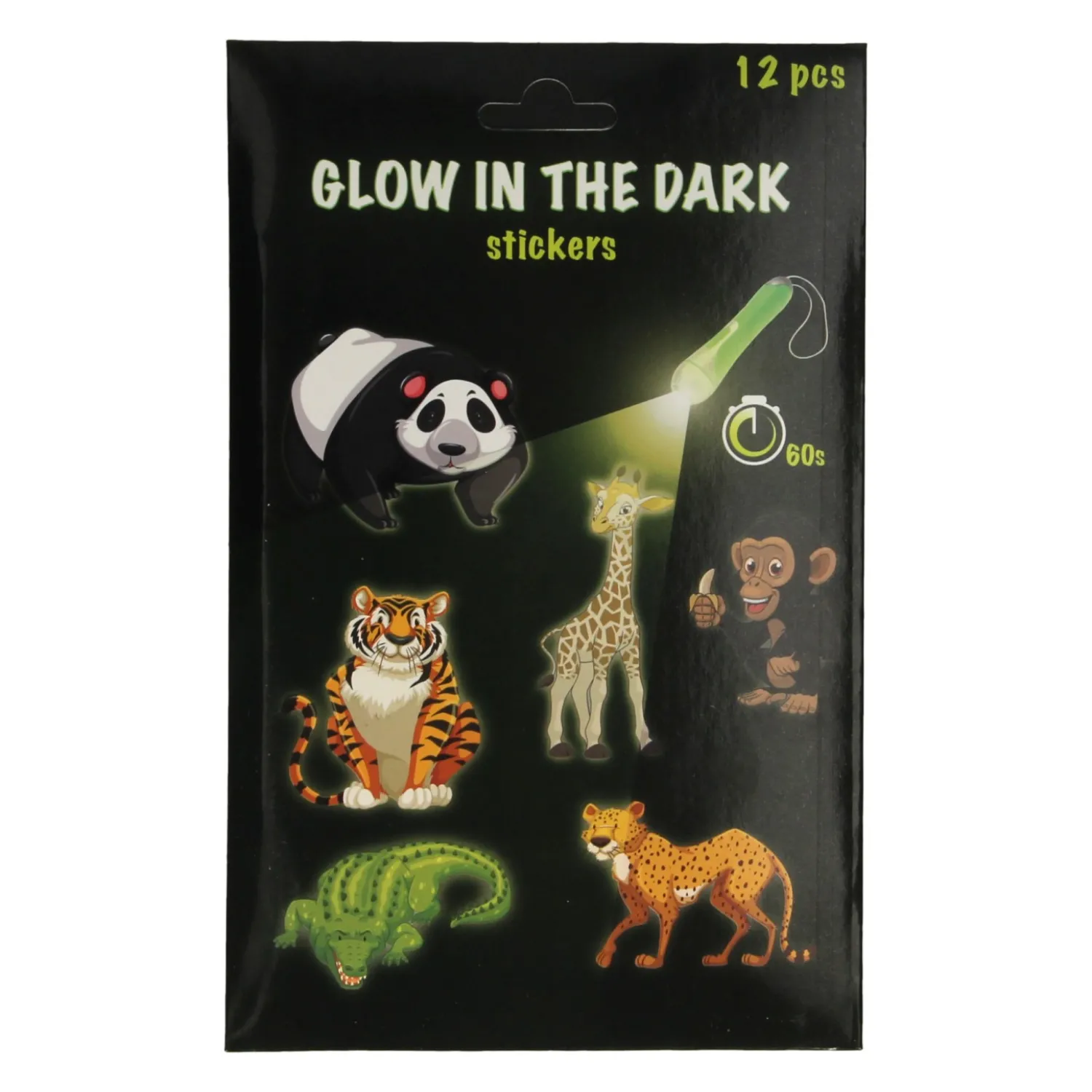 Glow in the Dark Stickers Dieren, 12st Sale