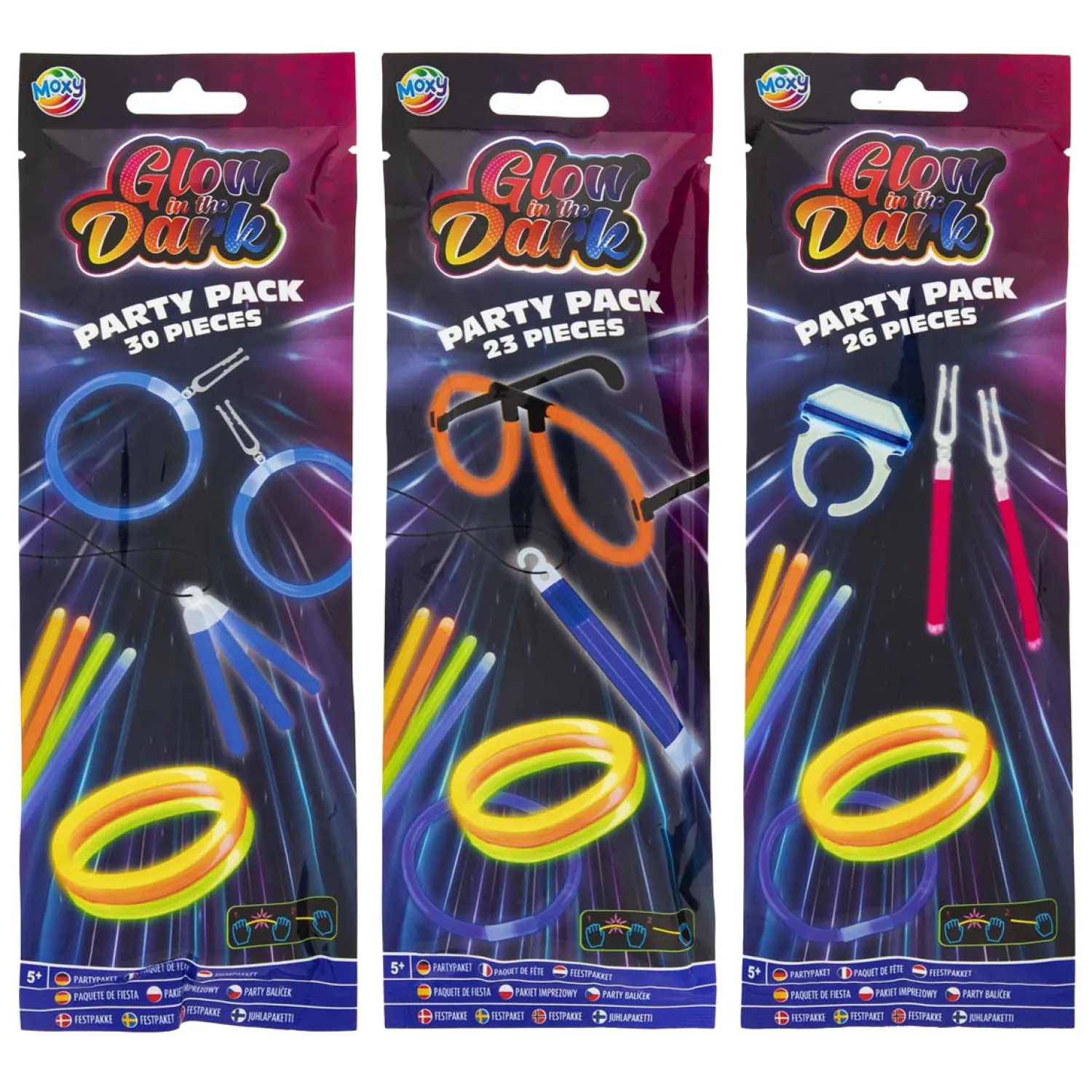 Creative Craft Group Glow in The Dark Sticks Party Pack, 30dlg. Clearance