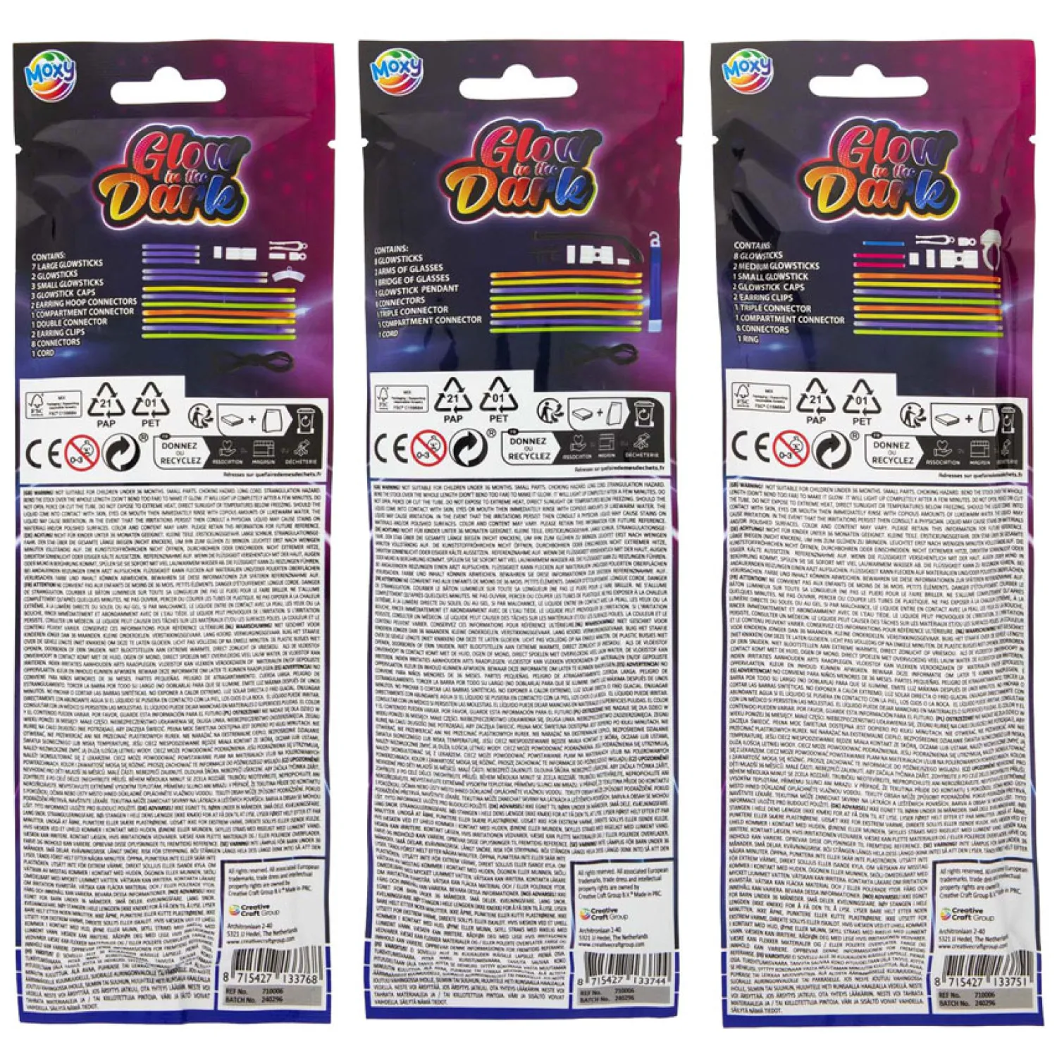 Creative Craft Group Glow in The Dark Sticks Party Pack, 30dlg. Clearance