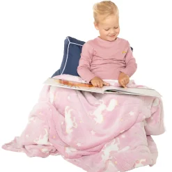Glow N fun Glow in the Dark Deken Eenhoorn, 130x150cm-Toi-Toys Hot