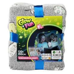Toi-Toys Glow N Fun Glow in the Dark Deken Dino, 130x150cm Outlet