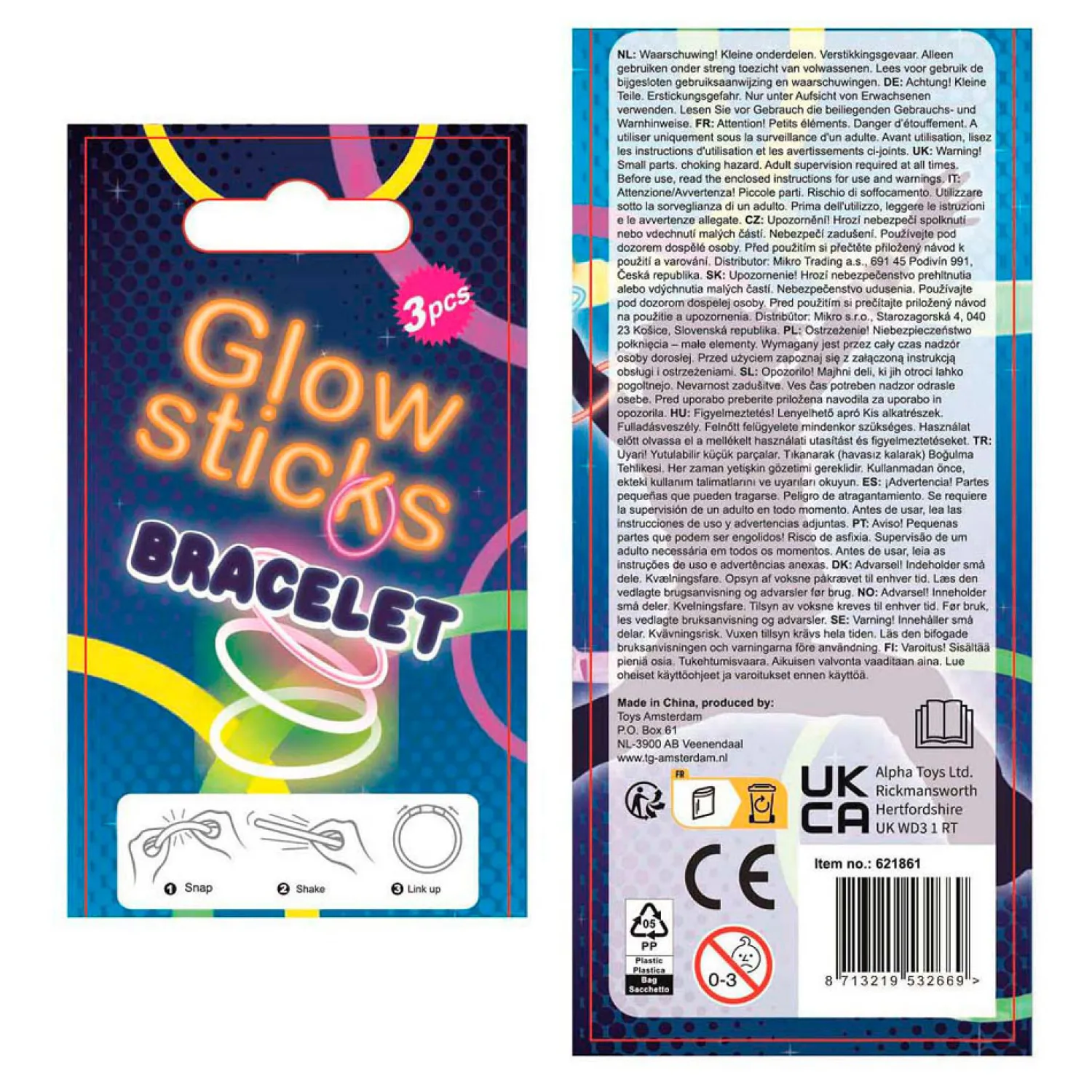 Glow Sticks Armband - Brilletje of Staaf>
