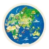 Goki Dubbelzijdige Houten Puzzel - Wereldbol, 57st. New