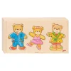 Houten Aankleedpuzzel Beren in Houten Box, 36st.-Goki Discount