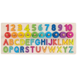 Goki Houten Alfanumerieke Puzzel, 91dlg. Discount