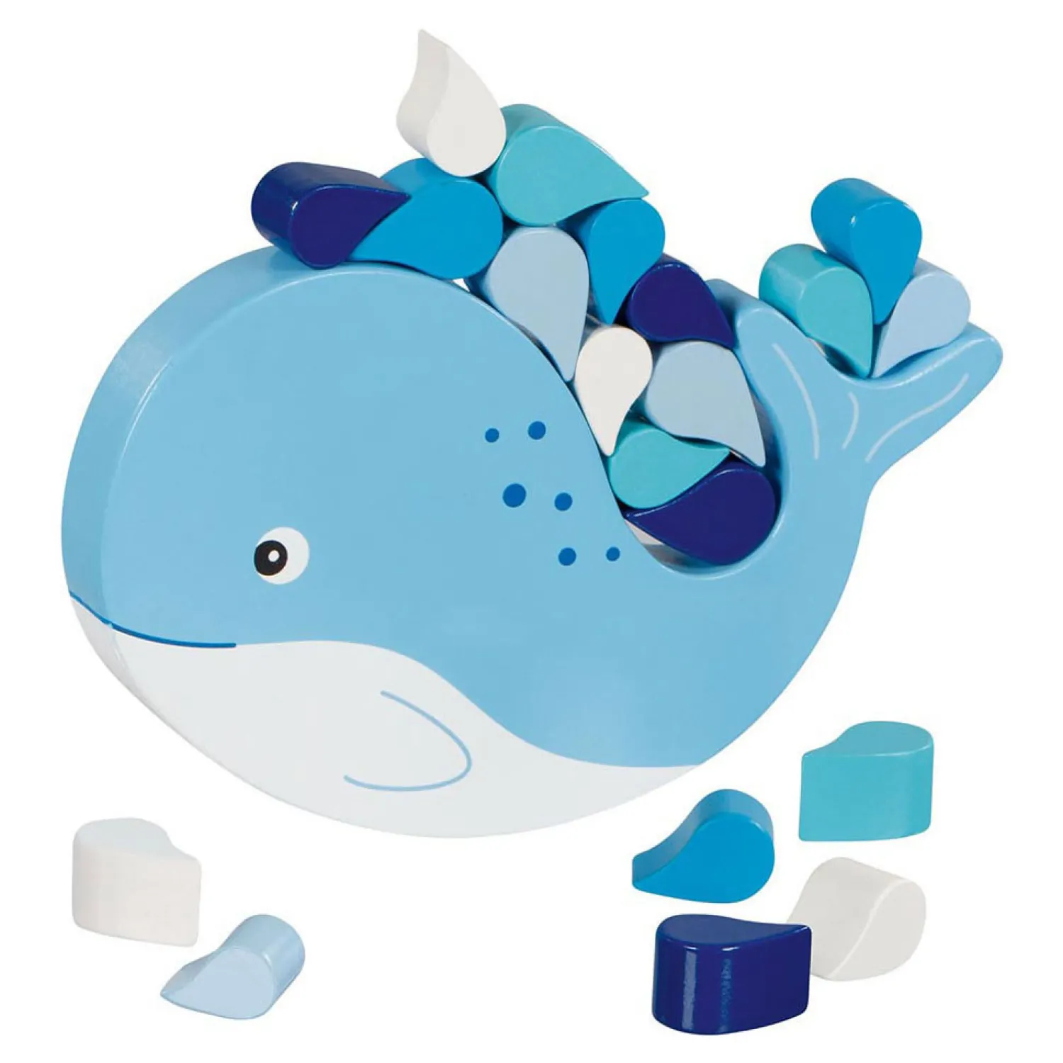Houten Balansspel Walvis, 21dlg.-Goki Online