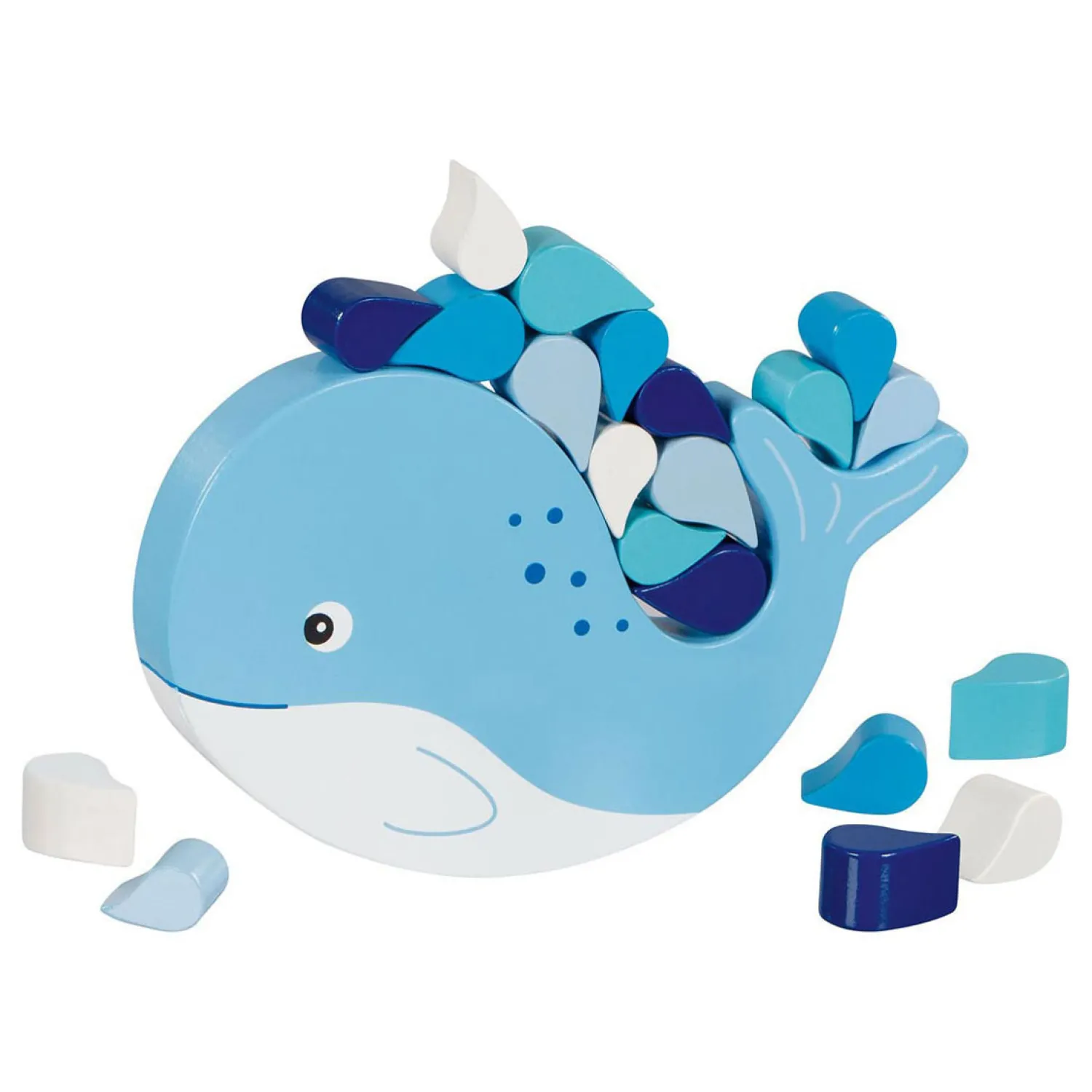 Houten Balansspel Walvis, 21dlg.-Goki Online