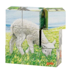 Goki Houten Blokpuzzel Boerderij New