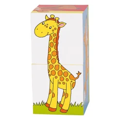 Goki Houten Blokpuzzel Dieren, 2st. Discount