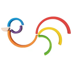 Houten Bouwblokken Regenboog, 5dlg.-Goki Best