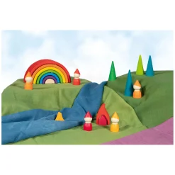 Houten Bouwblokken Regenboog, 5dlg.-Goki Best