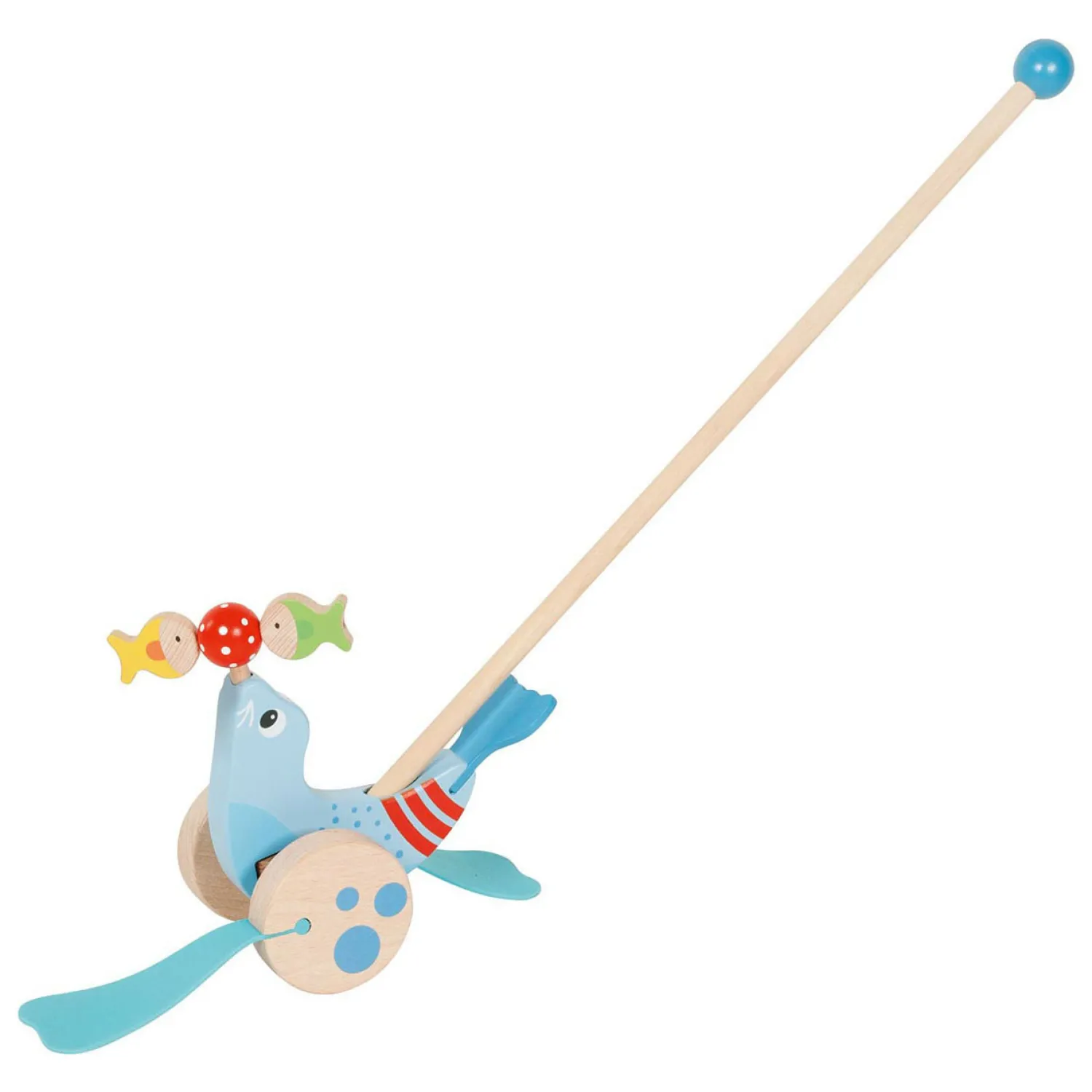 Houten Duwfiguur Zeehond-Goki Discount