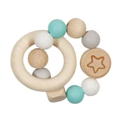 Goki Houten Grijpring Ster Lichtblauw Discount