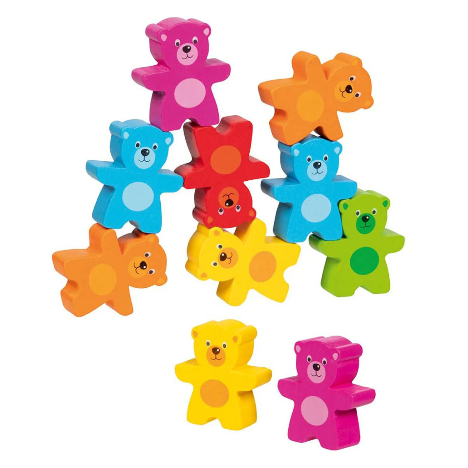 Goki Houten Kleuren Beren Stapelspel, 9dlg. Best