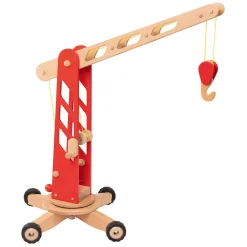 Goki Houten Kraan op Wielen Rood Outlet