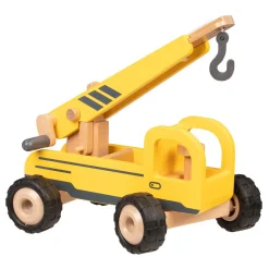 Houten Kraanwagen Geel>Goki Discount