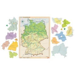 Houten Lagenpuzzel Duitsland, 98st.>Goki Discount