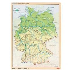 Houten Lagenpuzzel Duitsland, 98st.>Goki Discount