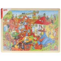 Goki Houten Legpuzzel - Bouwplaats, 96st. Hot