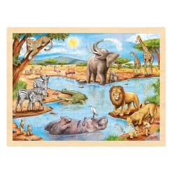 Houten Legpuzzel Afrikaanse Savanne, 96st.>Goki Online