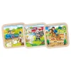 Houten Legpuzzel Boerderij, Brandweer, Paard, 9st.>Goki Sale