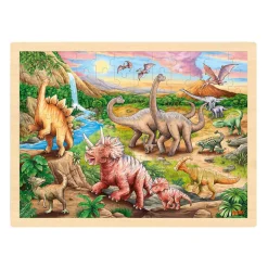 Houten Legpuzzel Dinosaurus, 96st.>Goki Discount