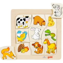 Houten Legpuzzel Wie Eet Wat?-Goki Outlet