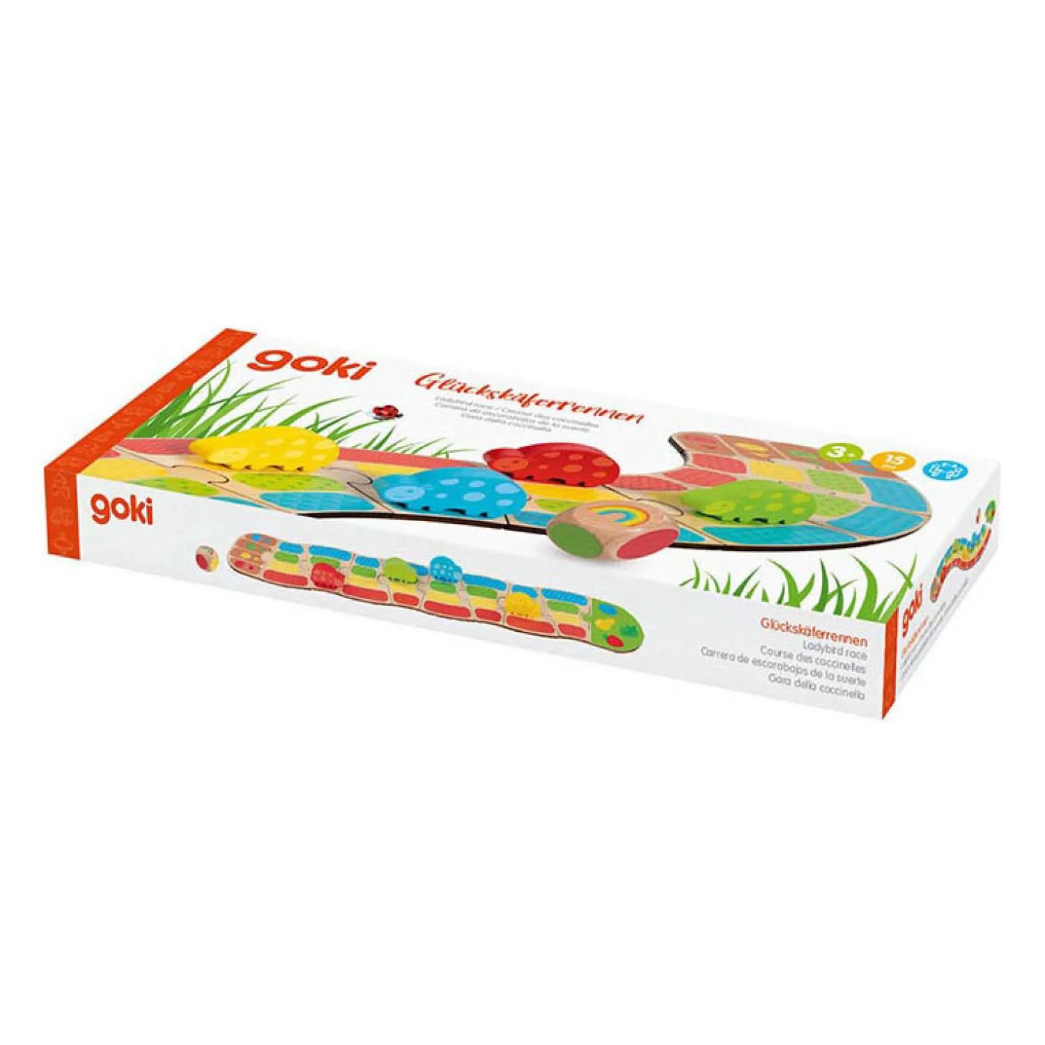 Houten Lieveheerstbeestjesrace Dobbel Kinderspel>Goki