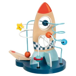 Goki Houten Motoriekspiraal Raket met Katapult Best