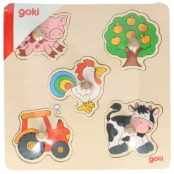 Goki Houten Noppenpuzzel Boerderij Best