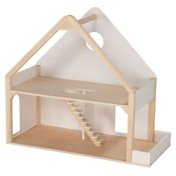 Houten Poppenhuis met 2 Verdiepingen-Goki Sale