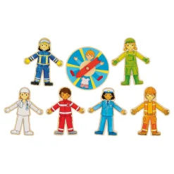 Houten Puzzel Spel Beroepen, 38dlg.-Goki New