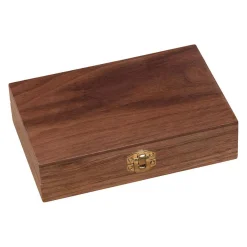 Houten Speelkaartenbox met 5 Dobbelstenen en 2 Sets kaarten-Goki New