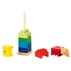 Goki Houten Stapel Toren, 9dlg. New