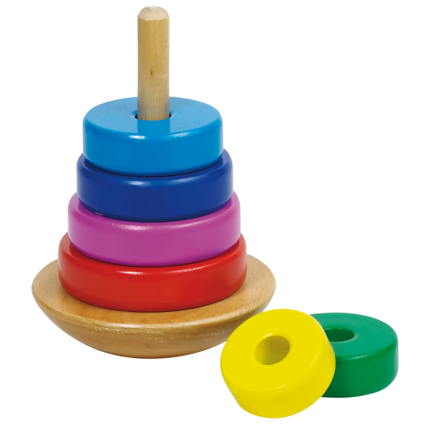 Houten Stapeltoren Kleur, 8dlg.>Goki Clearance