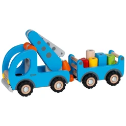 Houten Takelwagen met Aanhanger-Goki Best