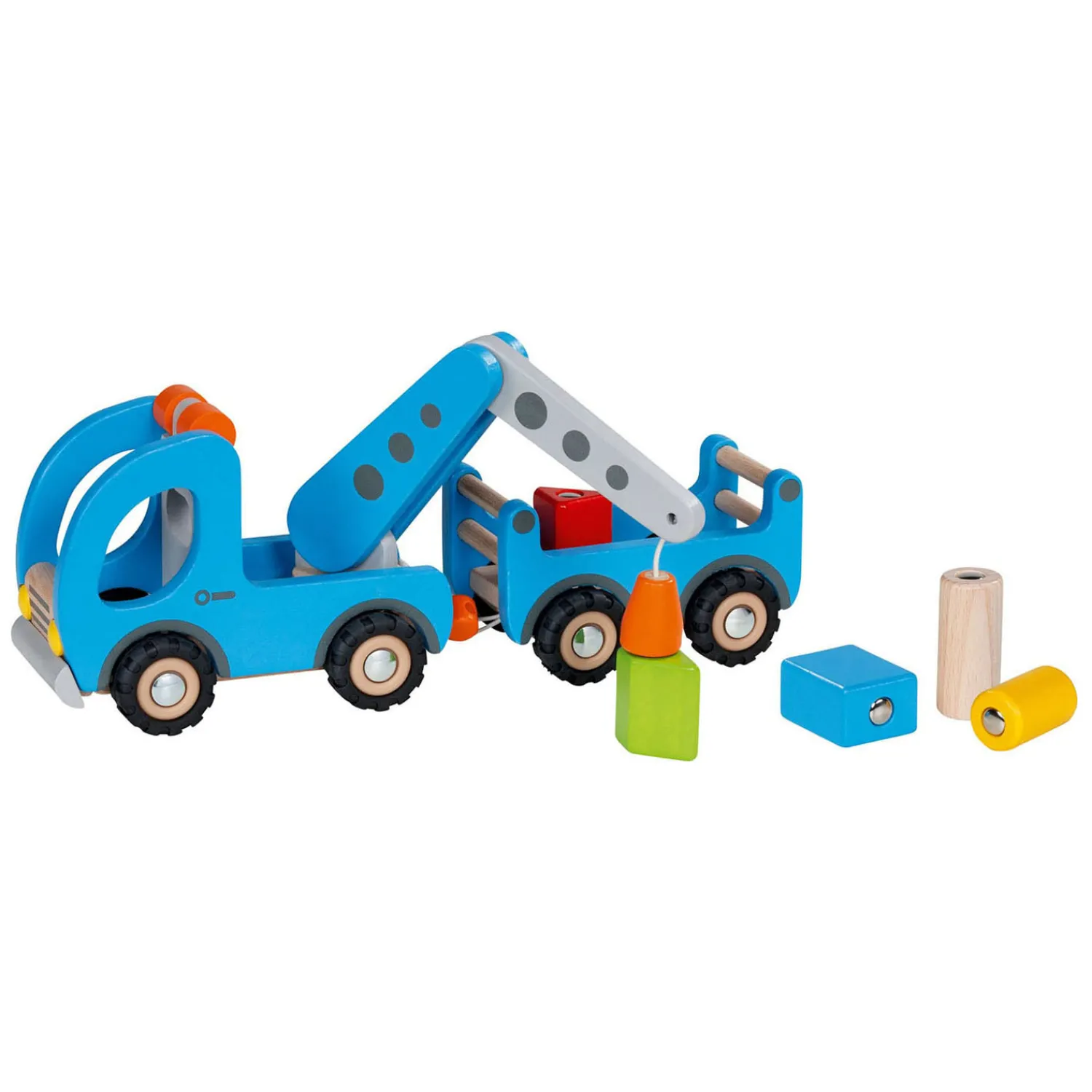 Houten Takelwagen met Aanhanger-Goki Best