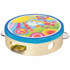 Goki Houten Tamboerijn met Belletjes Zonneschijn