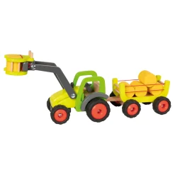 Houten Tractor met Hooiwagen>Goki Outlet