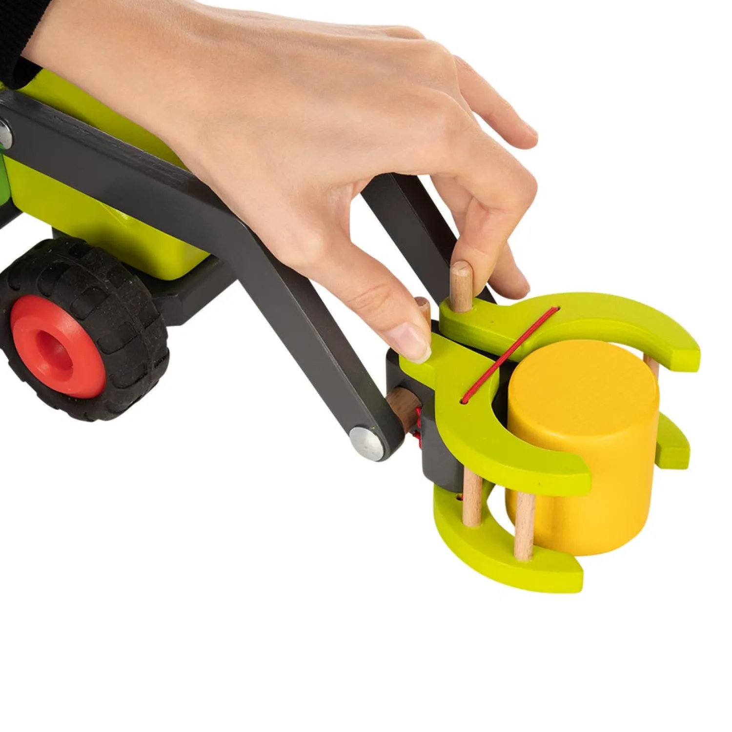 Houten Tractor met Hooiwagen>Goki Outlet