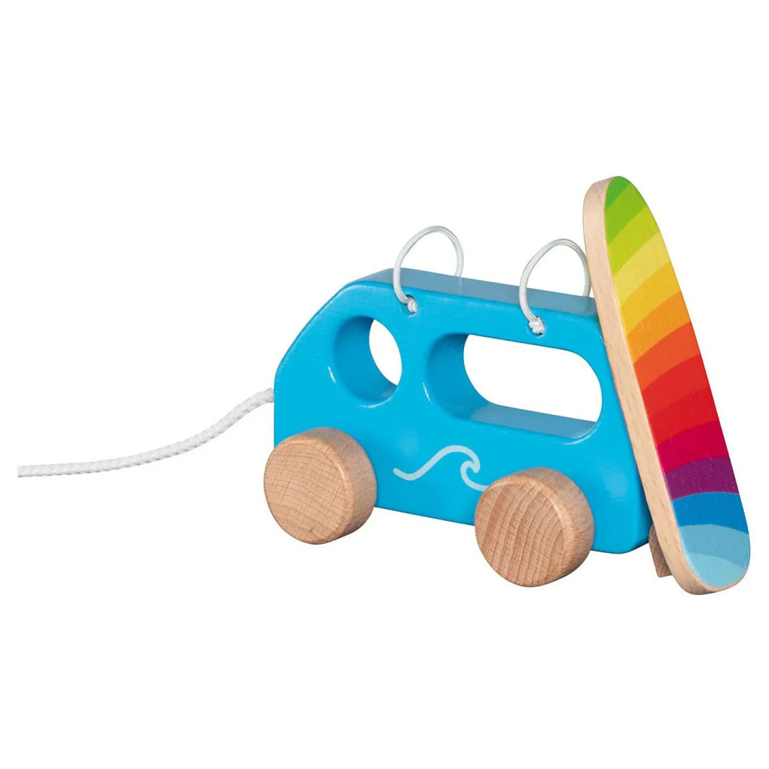 Goki Houten Trekfiguur Surfwagen Best