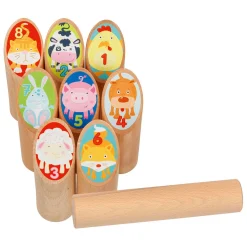 Goki Houten Viking Spel Dieren Kubb in Katoenen Zak Online