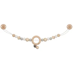 Goki Houten Wandelwagenketting Ster Grijs met Clips Hot