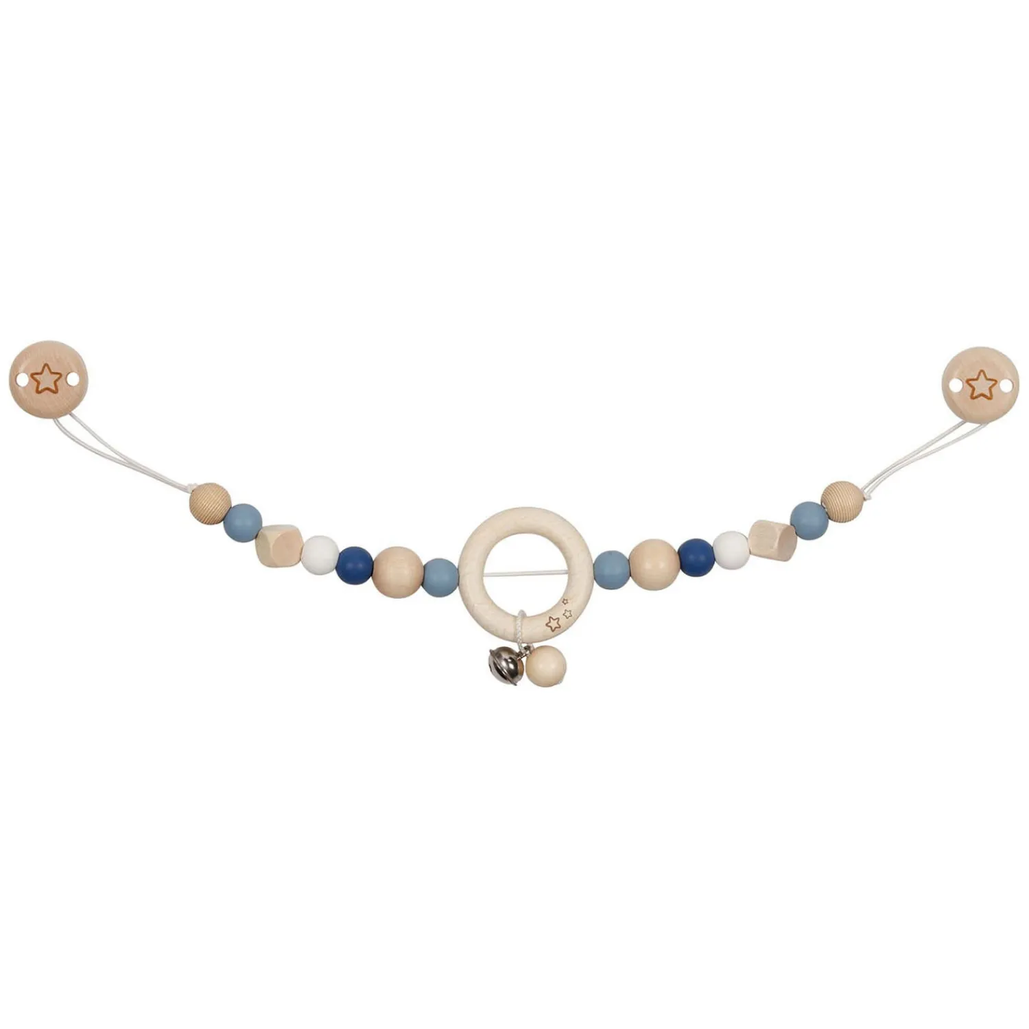 Goki Houten Wandelwagenketting Ster Blauw met Clips Sale