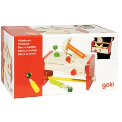 Goki Houten Werkbankje en Gereedschapskist 2in1 Sale