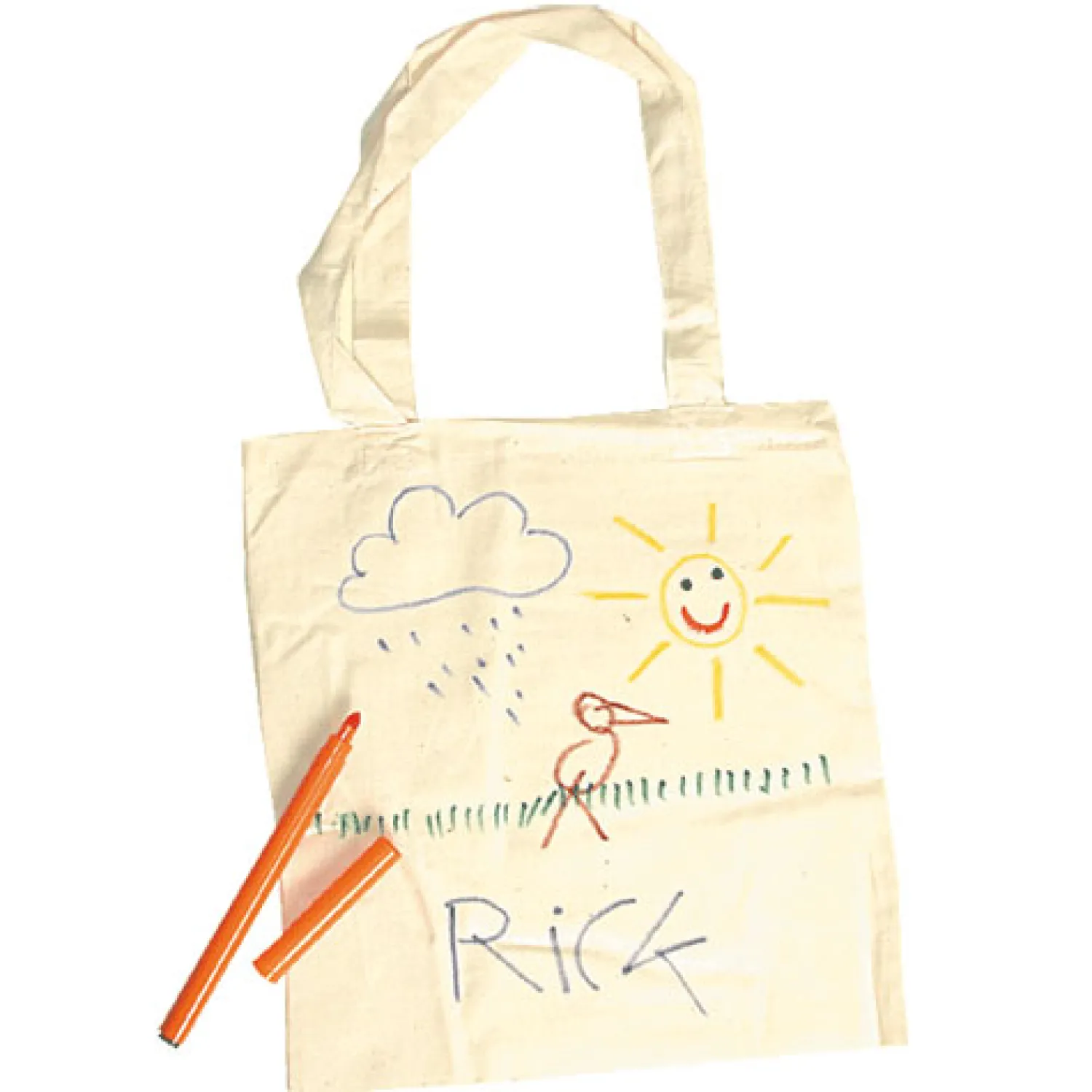 Klein Katoenen Draagtasje - Blanco-Goki Discount