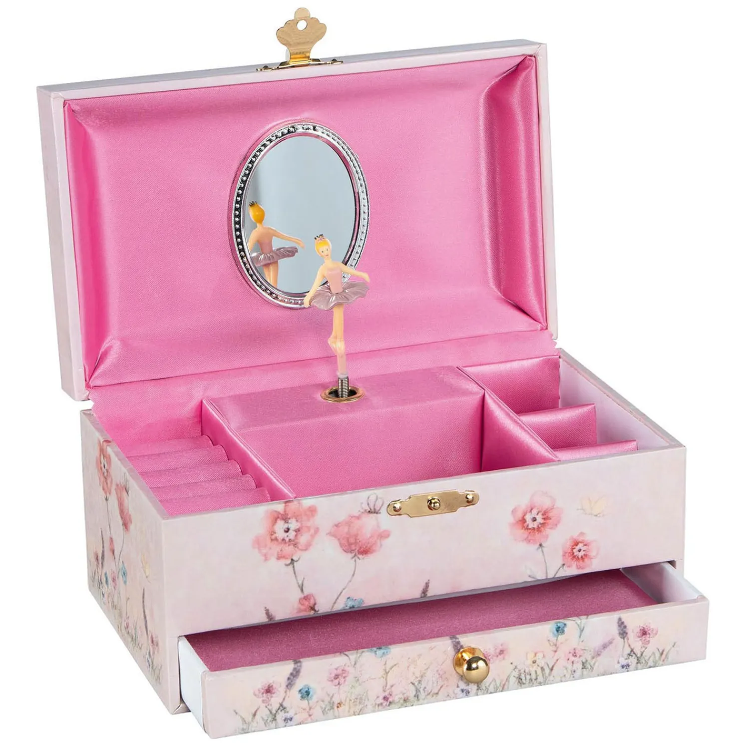 Goki Muziekdoos Ballerina Bloemen Roze Sale