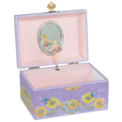 Goki Muziekdoos Ballerina Bloemen Paars Best