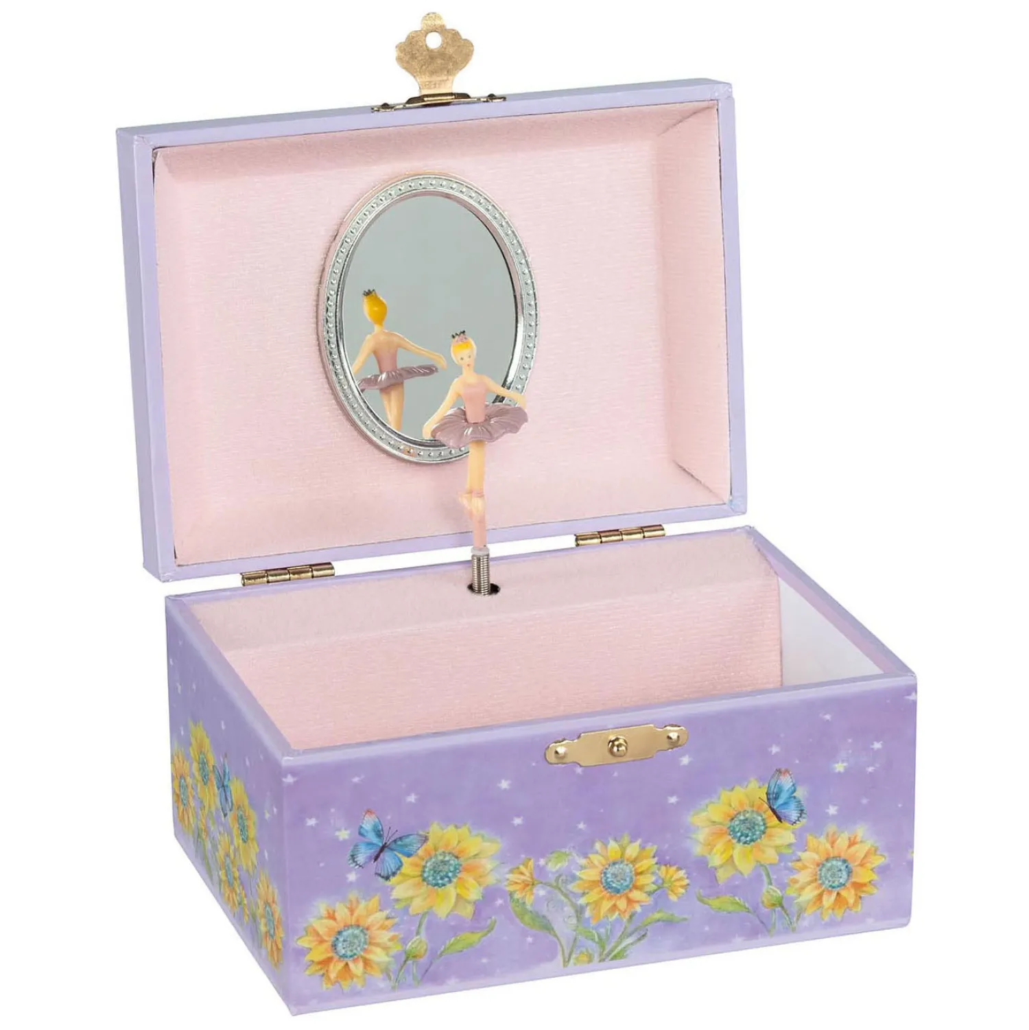 Goki Muziekdoos Ballerina Bloemen Paars Best
